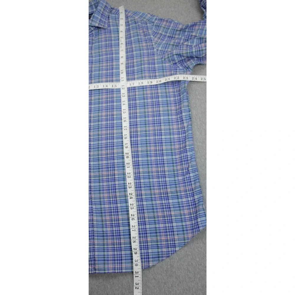 Polo‎ Ralph Lauren Dress Shirt Mens Size L 100% Cotton Long Sleeve Plaid